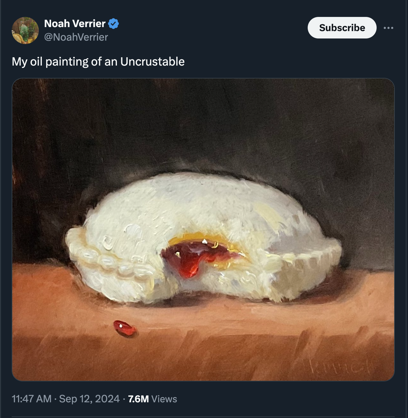 buttercream - Noah Verrier My oil painting of an Uncrustable Subscribe 7.6M Views